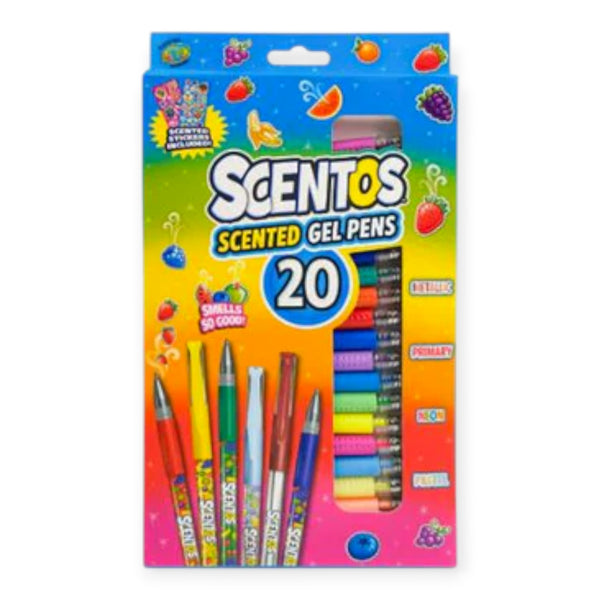 Scentos Scented Gel Pens, Pack Of 20 (2 Sticker Sheets)