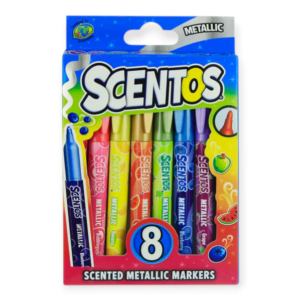 Scentos Scented Metallic Markers, Pack Of 8