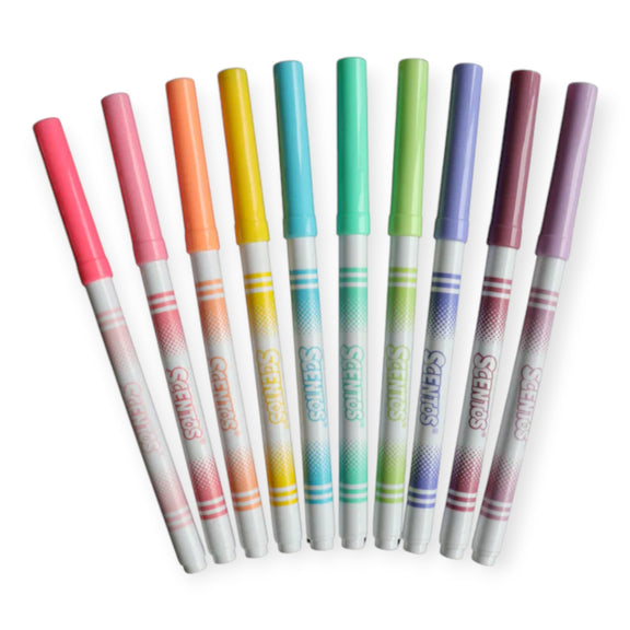 Scentos Scented Pastel Color Fine Line Markers, Pack Of 10 – BabyAmore