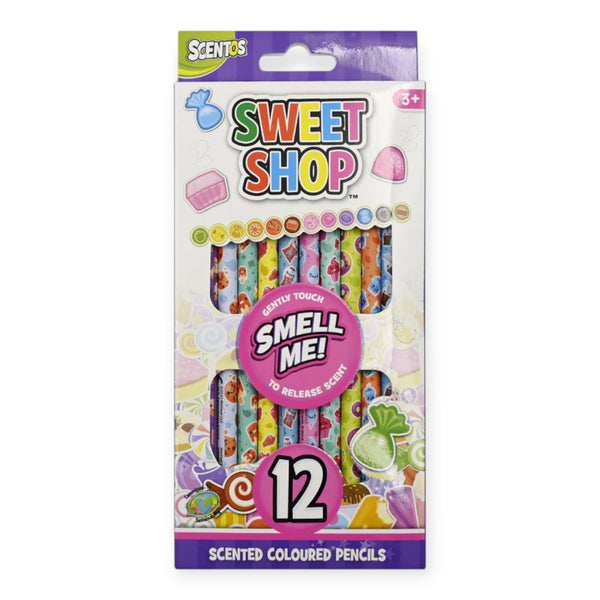 Scentos Sweet Shop Scented Colour Pencils, Pack Of 12