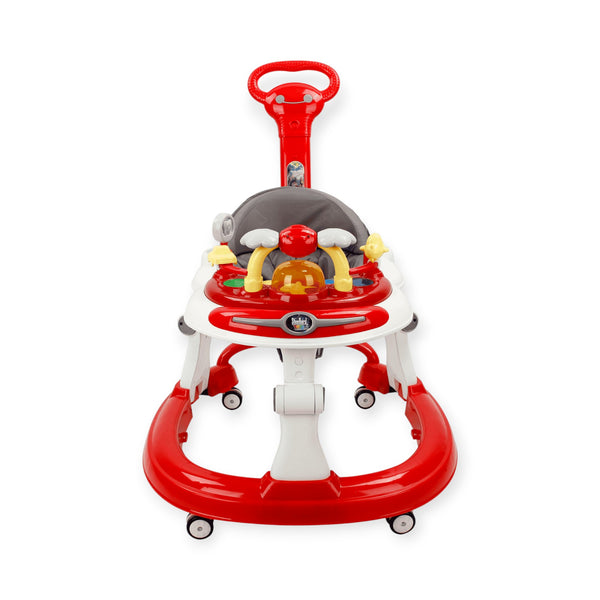Steelbird Baby Walker With Parental Handle-Red