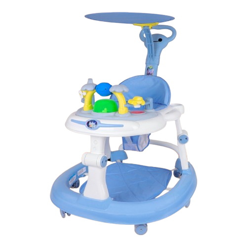 Steelbird Baby Walker With Sun Shield-Blue