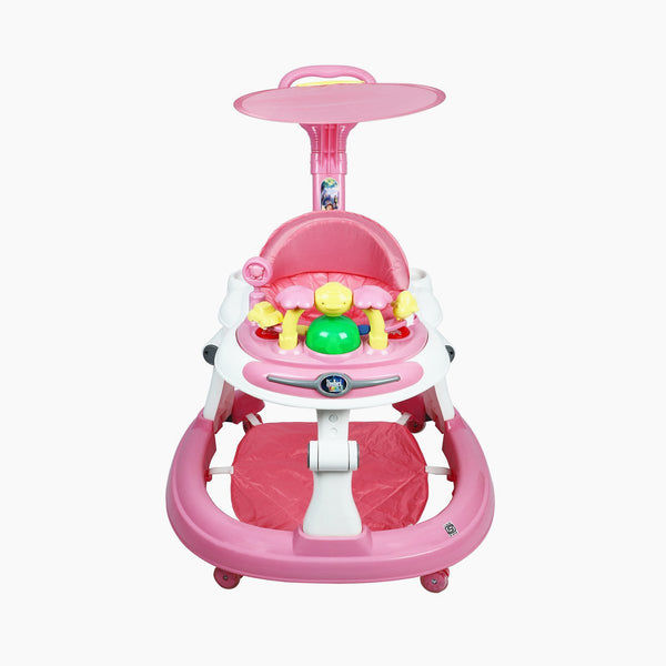 Steelbird Baby Walker With Sun Shield-Pink