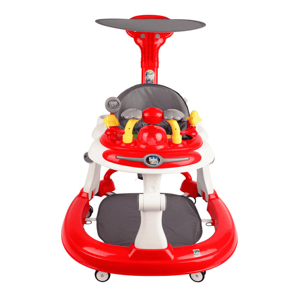Steelbird Baby Walker With Sun Shield-Red