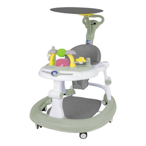 Steelbird Baby Walker With Sun Shield-Sea Green