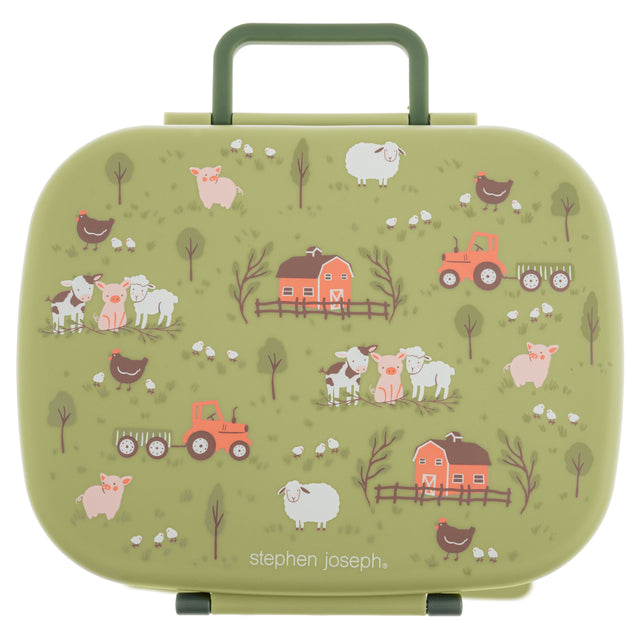 Stephen Joseph Bento Box With Removable Tray Farm