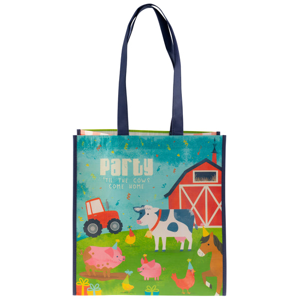 Stephen Joseph Large Recycled Gift Bag Farm