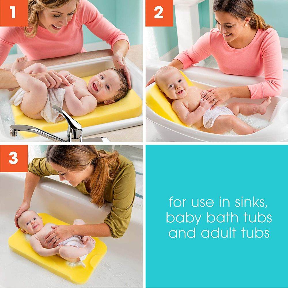 summer infant comfy bath sponge yellow Summer Infant Comfy Bath Sponge