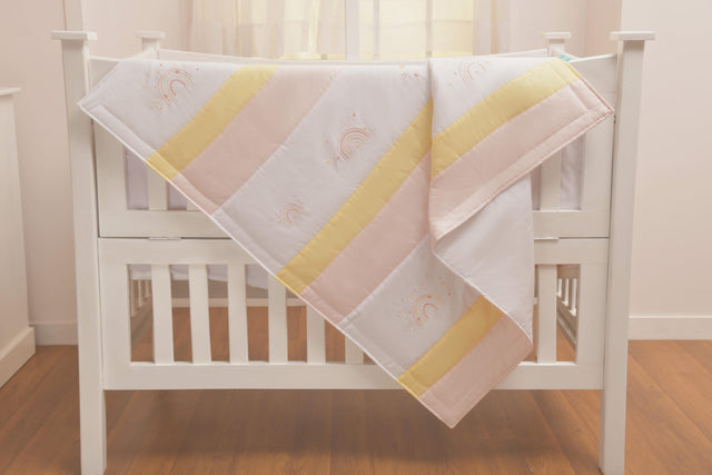 Blooms and Butterflies Rainbow Pink Swaddle