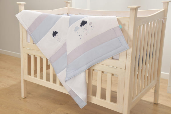 Blooms and Butterflies Rainy Blue Swaddle