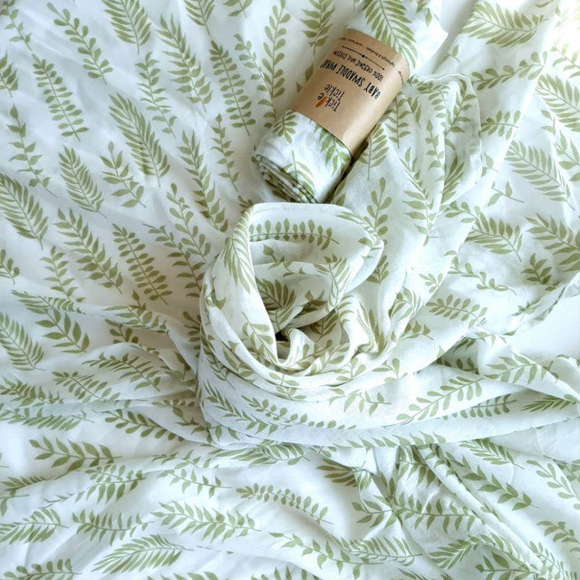 Tickle Tickle 100% Organic Mul Swaddle Wrap - Olive Dream