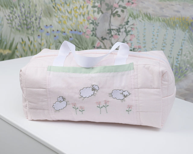 Blooms and Butterflies Lambs in Meadow Theater Bag