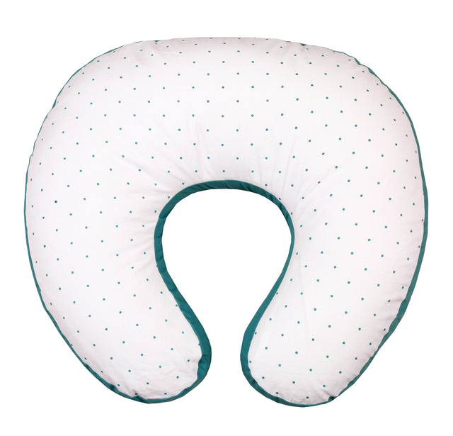 Aariro Nursing Pillow Cover - Turquoise Polka Print (Solid back)