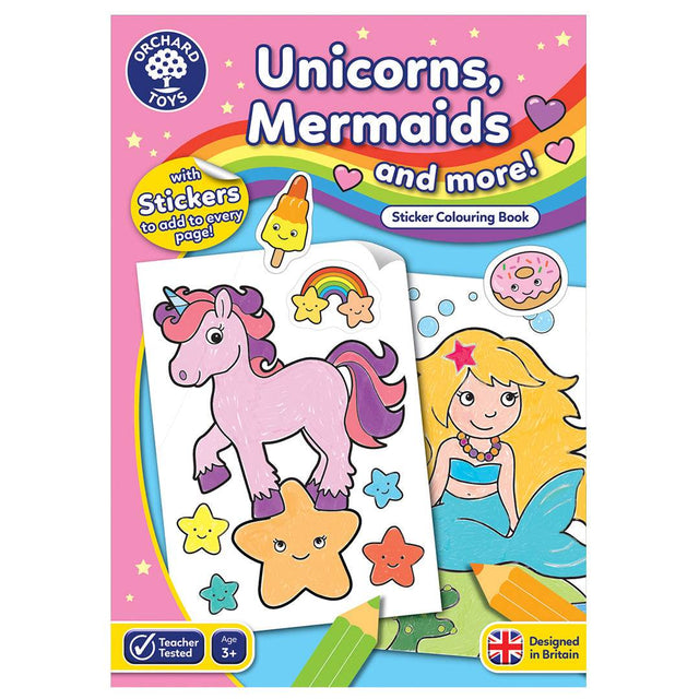 Orchard Toys Unicorns, Mermaids and More! Sticker Colouring Book
