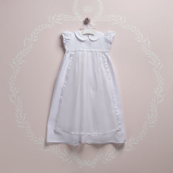 Blooms and Butterflies Baptism Dress - White 02