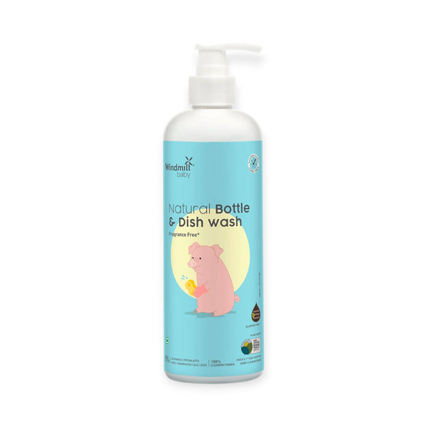 Windmill Baby Natural Baby Bottle Cleaning Liquid - Fragrance Free, 450ml