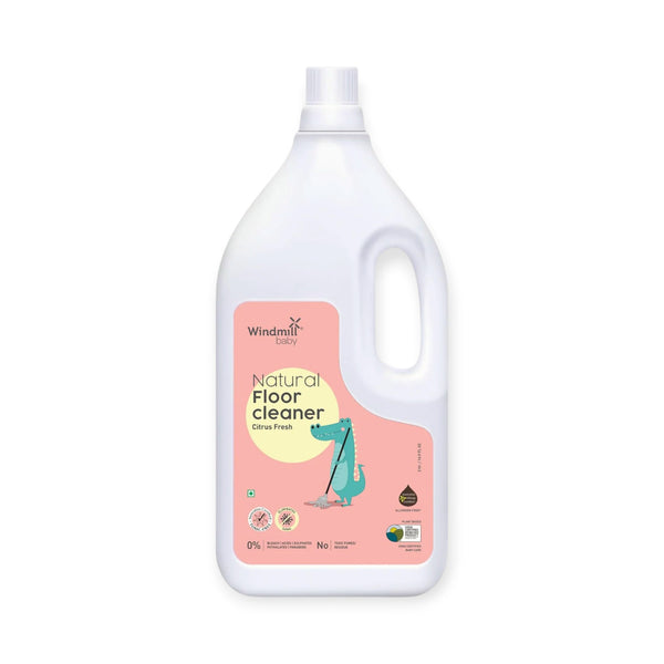 Windmill Baby Natural Chemical Free Floor Cleaner, Baby and Pet Friendly, Citrus Fresh - 2ltr