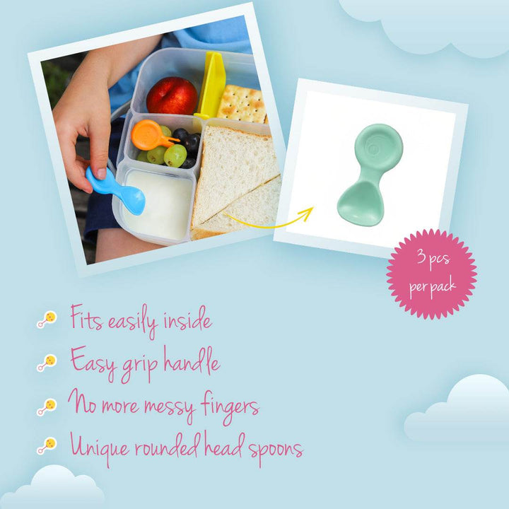 b.box Mini Spoon Set of 3 Pastel - BabyAmore