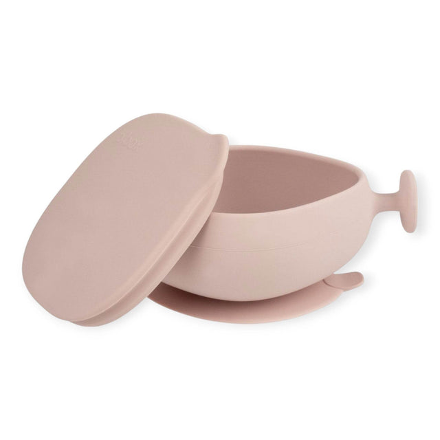 b.box Silicone Bowl + Lid with Suction Base Blush Pink