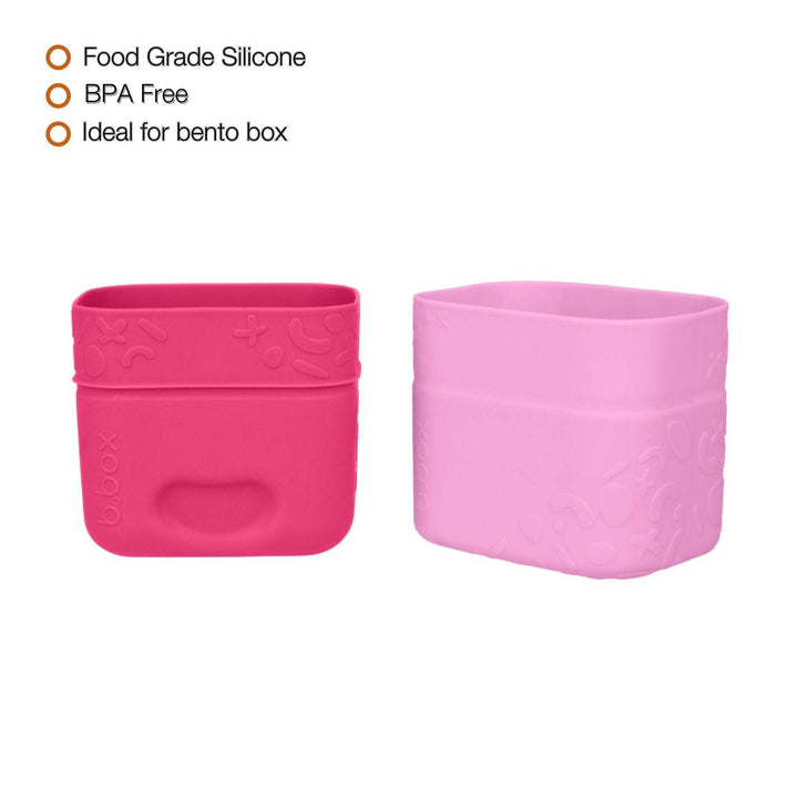 b.box Silicone Snack Cups - Berry Pink - BabyAmore