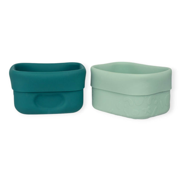 b.box Silicone Snack Cups - Forest Green - BabyAmore