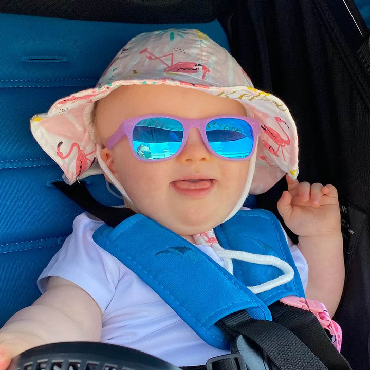 Roshambo Punky Brewster Lavender Shades Baby (0-2 Yrs) Polarized Grey - BabyAmore