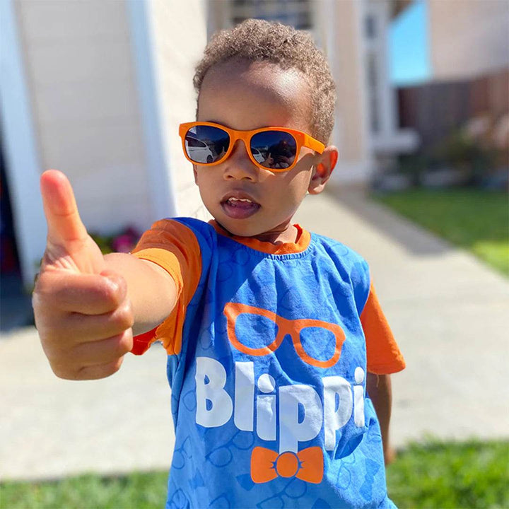 Roshambo Blippi Orange Shades Mirrored Green, Junior (5+Yrs) - BabyAmore