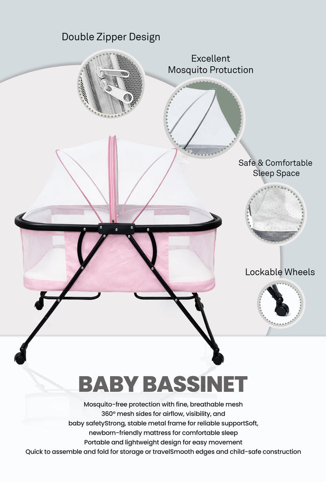Nuberry Portable Baby Bassinet ☁️ Comfortable Newborn Nest