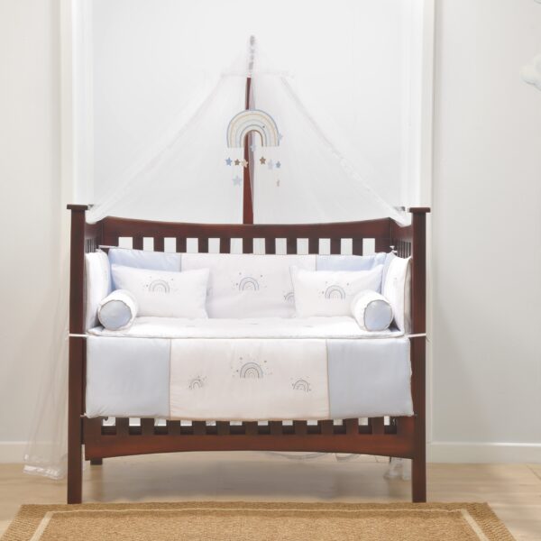 Blooms and Butterflies Rainbow Blue Full Bedding Set