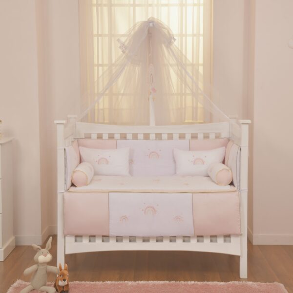 Blooms and Butterflies Rainbow Pink Full Bedding Set