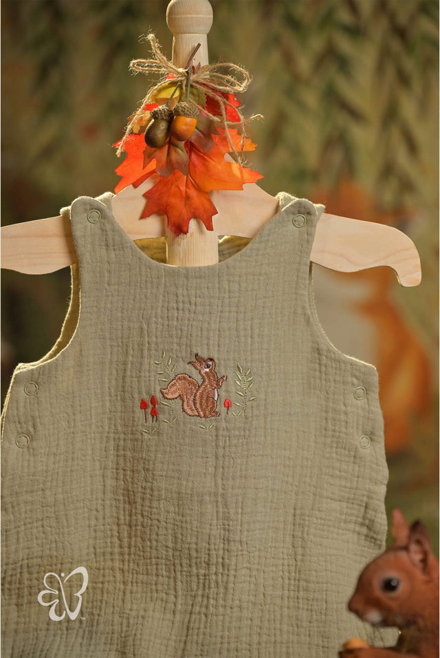 Blooms and Butterflies Bamboo Cotton - Enchanted Grove Boys Romper