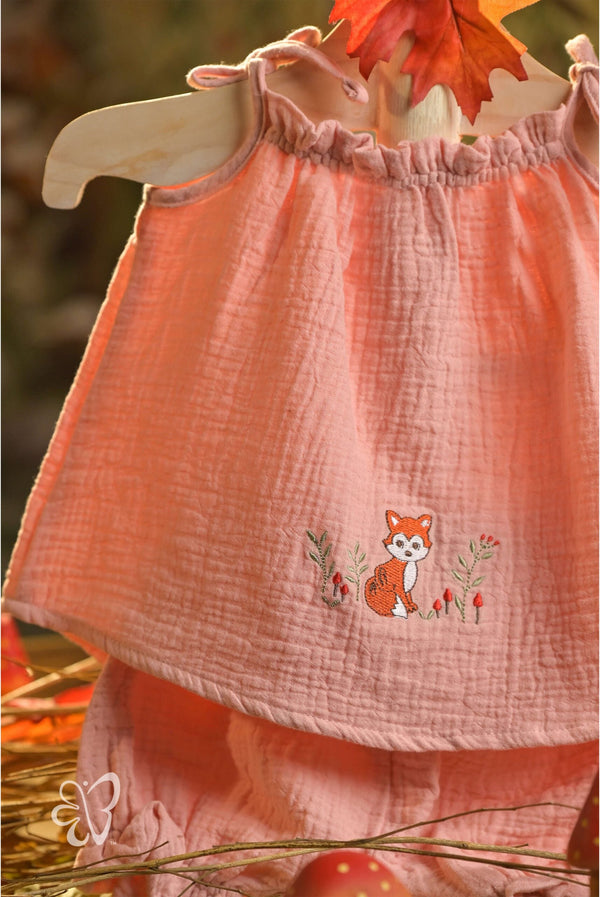 Blooms and Butterflies Bamboo Cotton - Meadow Whisper Girls Top and Bottom Set