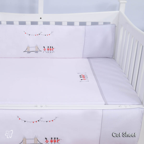 Blooms and Butterflies London Bridge Cot Sheet