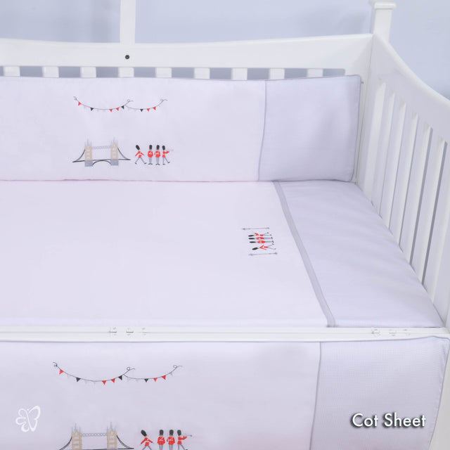 Blooms and Butterflies London Bridge Cot Sheet