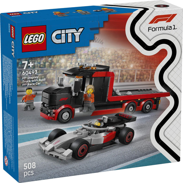 Lego City F1 Display Truck With Audi F1 Race Car (508 Pieces)