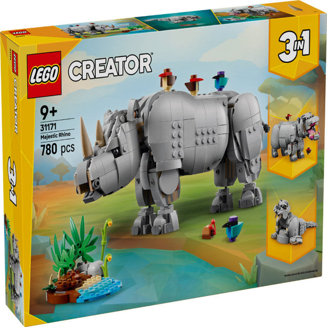 Lego Creator Wild Animals: Majestic Rhino with Birds (780 Pieces)