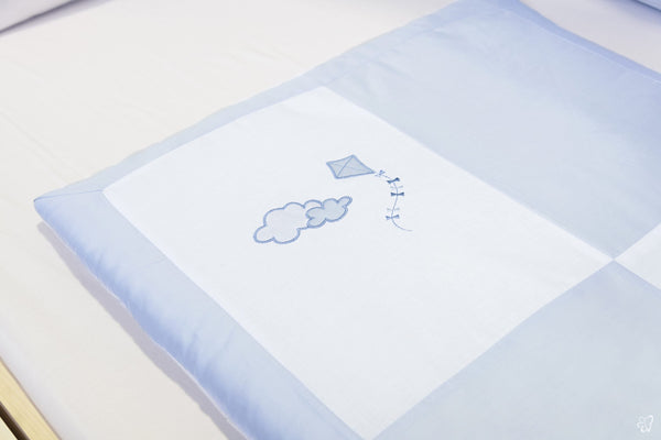 Blooms and Butterflies Cloudy Blue Hand Quilt