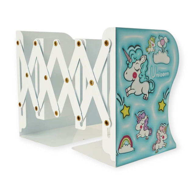 iLearnNgrow Foldable Unicorn Expandable Metal Book Shelf Storage