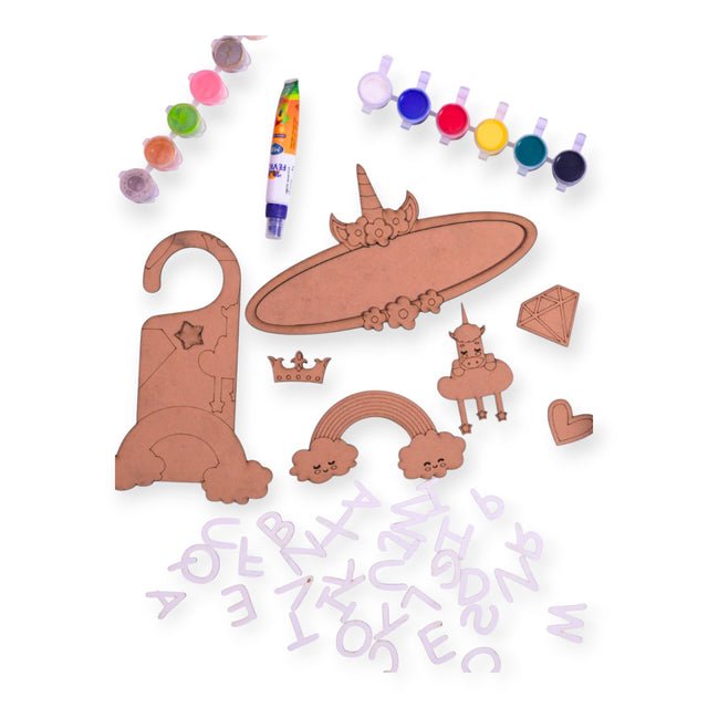 iLearnNgrow Teeny Tiny DIY Unicorn Name plate