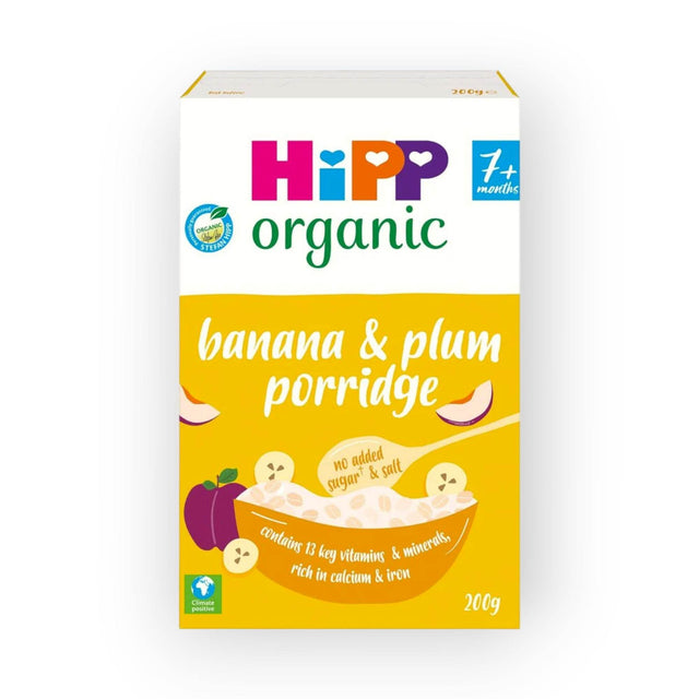 HiPP Organic Banana and Plum Porridge, 200g