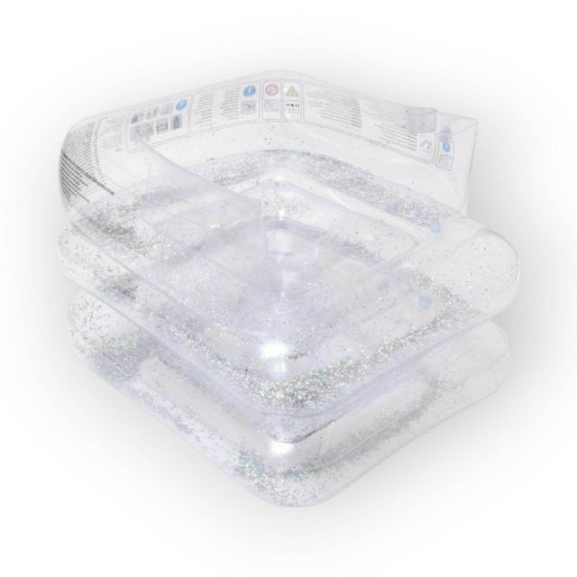 SUNNYLiFE Transparent Color Inflatable Glitter Lilo Chair