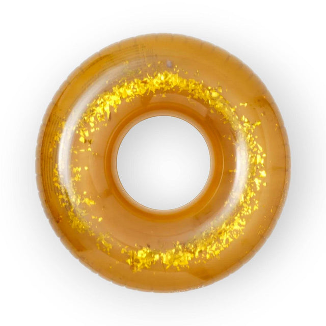 SUNNYLiFE Gold Color Inflatable Pool Ring Disco Gold