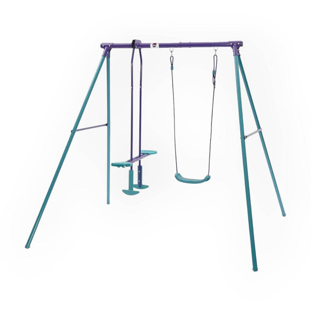 Plum Helios Metal Single Swing and Glider Set