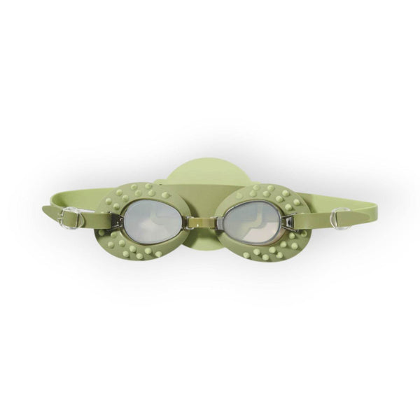 SUNNYLiFE Kids Swim Goggles Cookie the Croc Khaki - BabyAmore