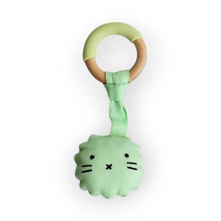 Little Rawr Wood Plush Rattle Teether Toy - BabyAmore