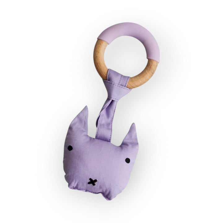 Little Rawr Wood Plush Rattle Teether Toy - BabyAmore