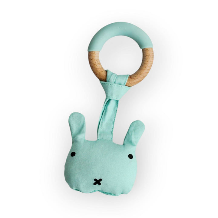 Little Rawr Wood Plush Rattle Teether Toy - BabyAmore