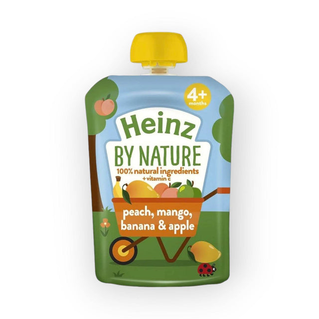 Heinz Puree 6+ Months 100g - Peach, Mango, Banana and Apple