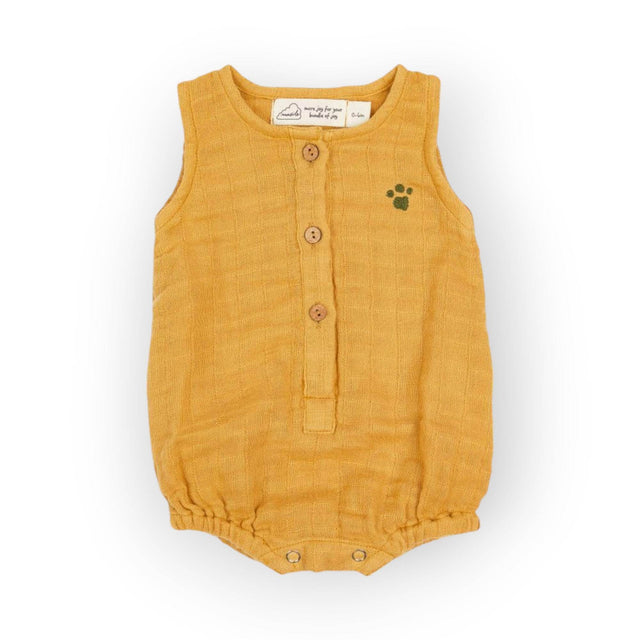 Masilo Organic Muslin Baby Romper - Ochre