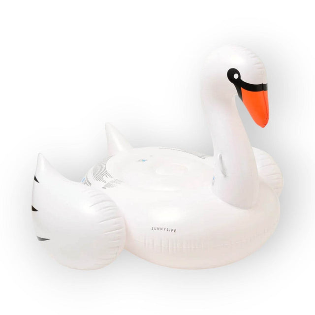 SUNNYLiFE white color inflatable Luxe Ride-On Float Swan